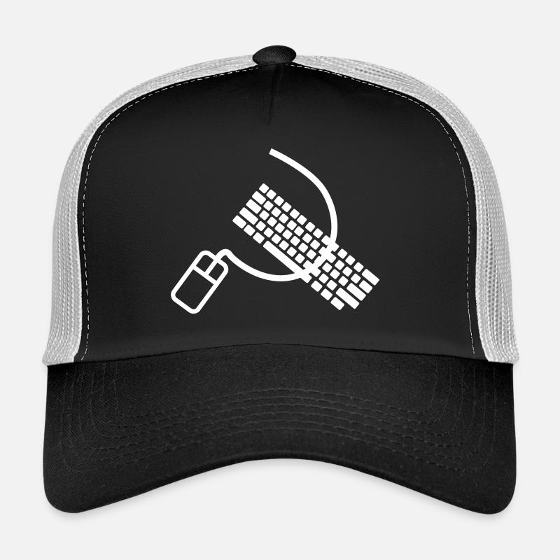 Mouse and keyboard like hammer and sickle Trucker Cap