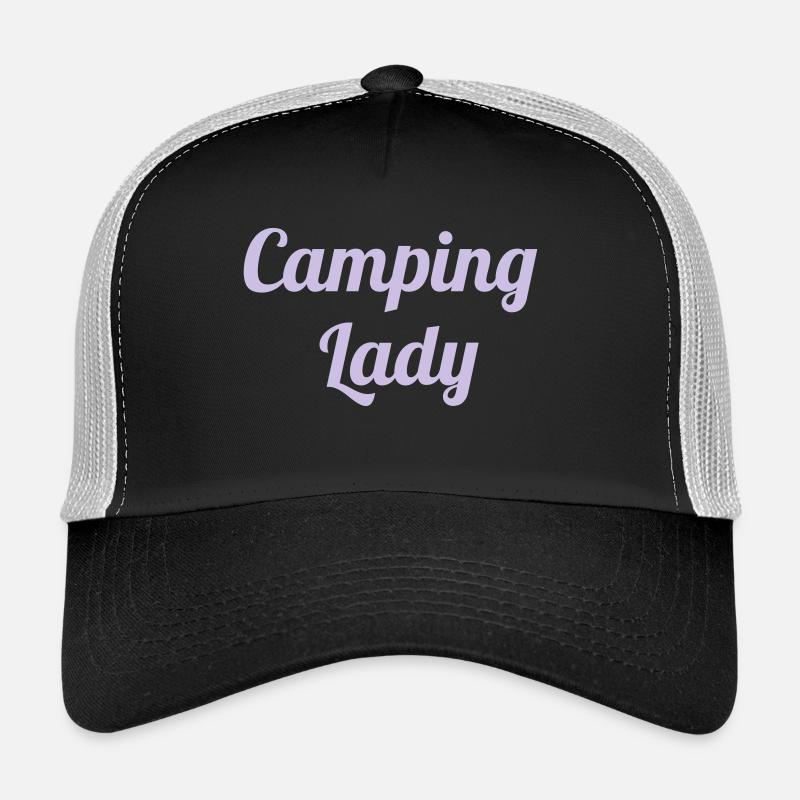 Camping Lady - Trucker Cap - Schwarz/Steingrau