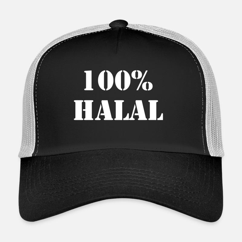 100% Halal (V) - Casquette trucker  - noir/gris pierre