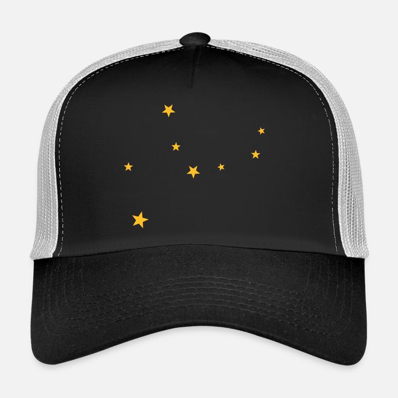 Constellation de la Vierge - Casquette trucker  - noir/gris pierre
