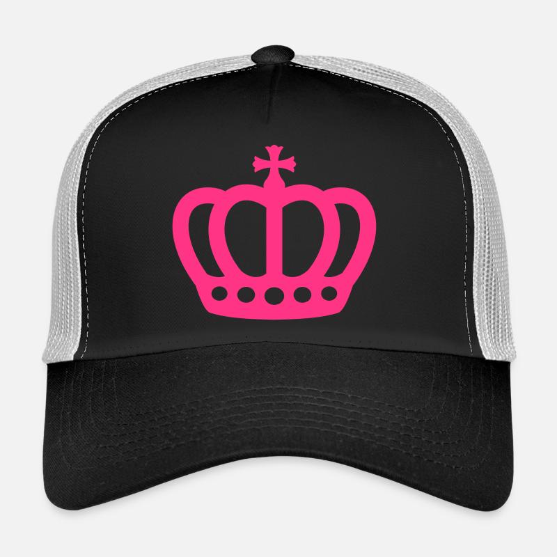 Grande conception d'une couronne - Casquette trucker  - noir/gris pierre