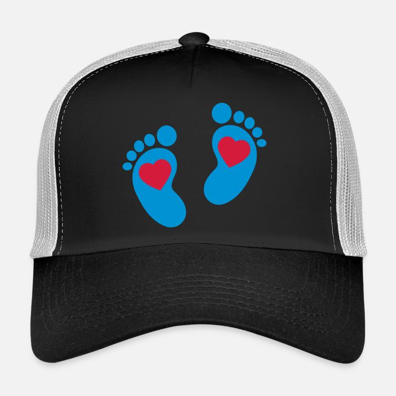 Bébé pieds - Casquette trucker  - noir/gris pierre