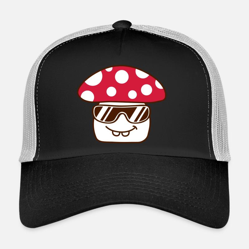 Champignon Lunettes de soleil Points rouges Champignon Casquette trucker 