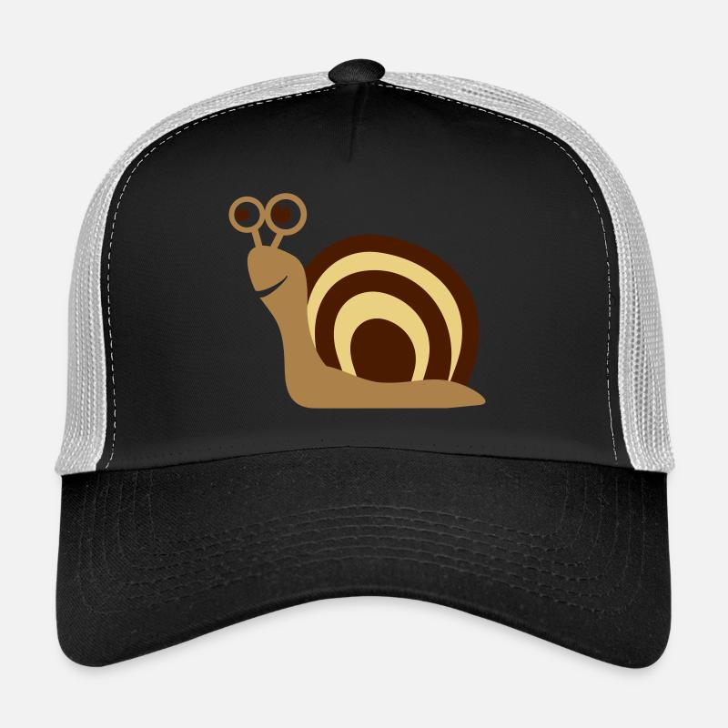 Schnecke Geschenk - Trucker Cap - Schwarz/Steingrau