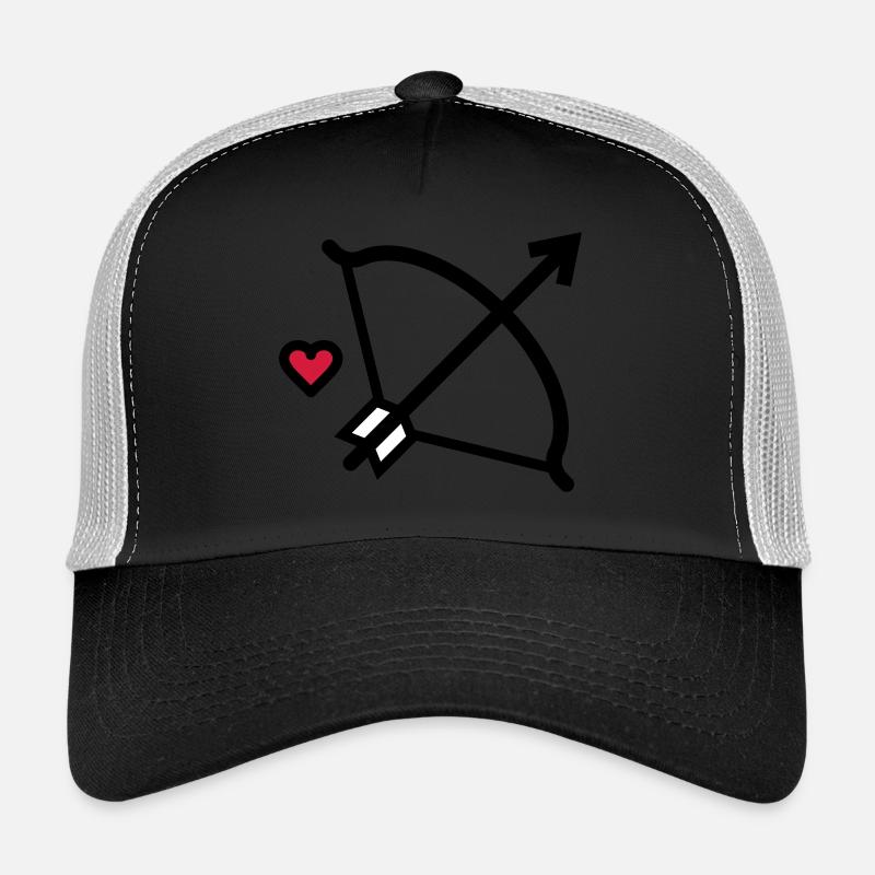 Bow and arrow Cupid's arrow for lovers Trucker Cap