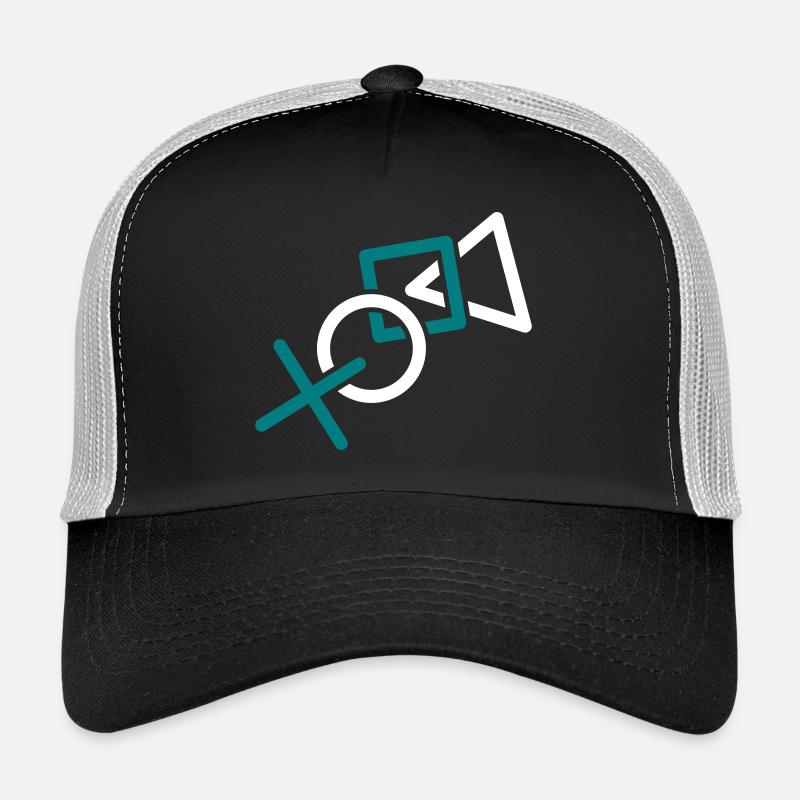 controller kontur cool X viereck dreieck symbole g - Trucker Cap - Schwarz/Steingrau