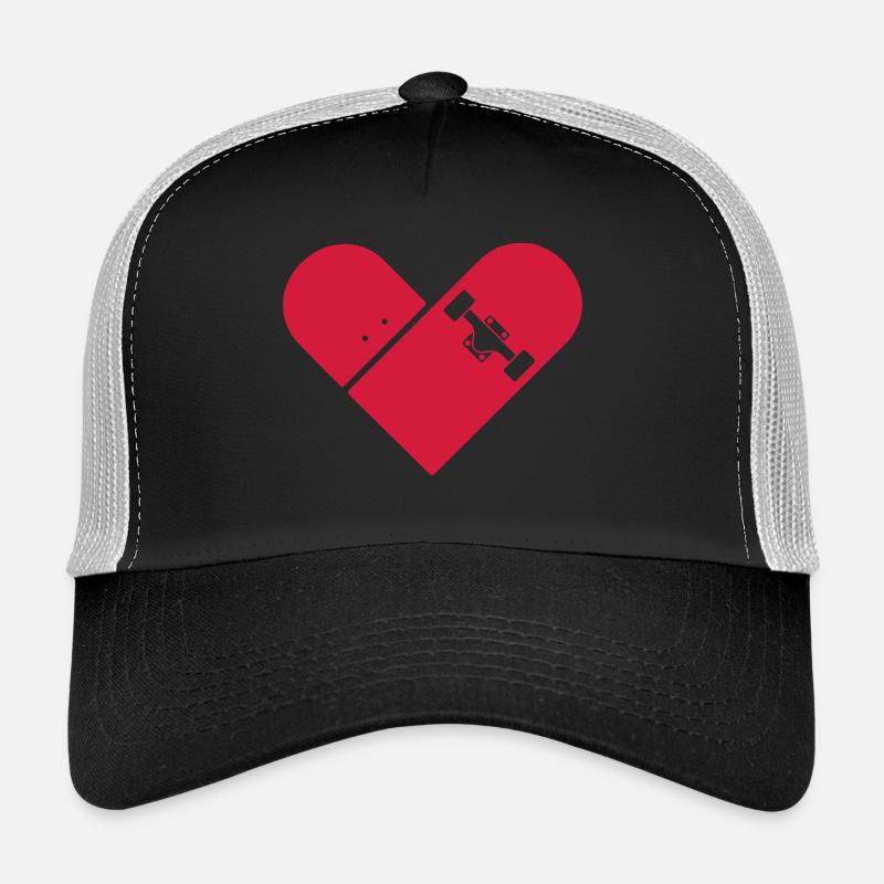 Skateboard Minimal - Coeur Création de logo icôn Casquette trucker 