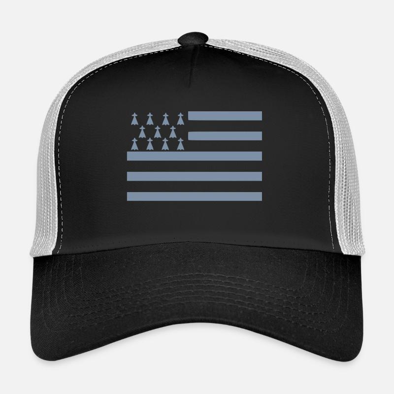 drapeaubreizh011 - Casquette trucker  - noir/gris pierre