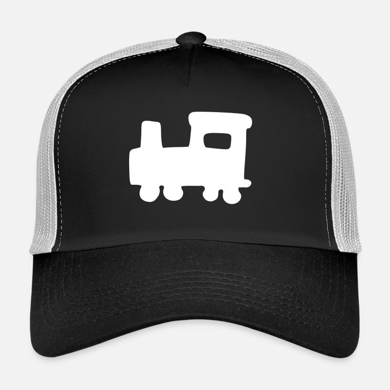 Zug - Lokomotive - Lok - Trucker Cap - Schwarz/Steingrau