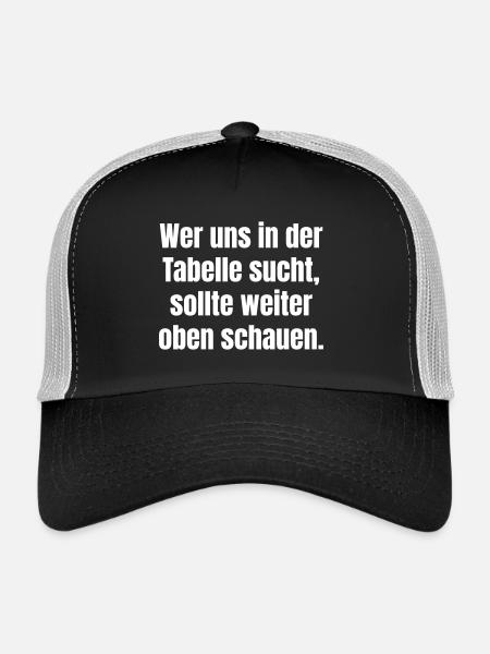 If you are looking for us in the table, you should look up. - Trucker Cap - black/stone grey - Front