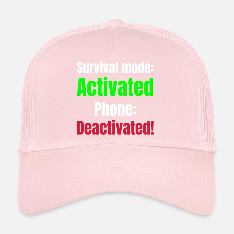 Mode survie téléphone accusé désactivé ! Casquette trucker 