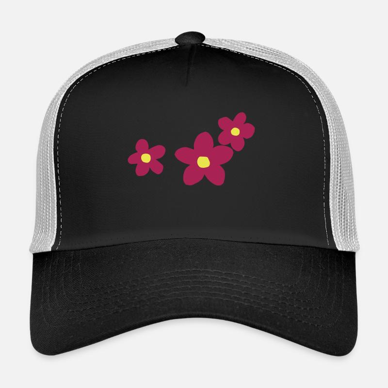 Flowerpower design floral à deux tons Casquette trucker 