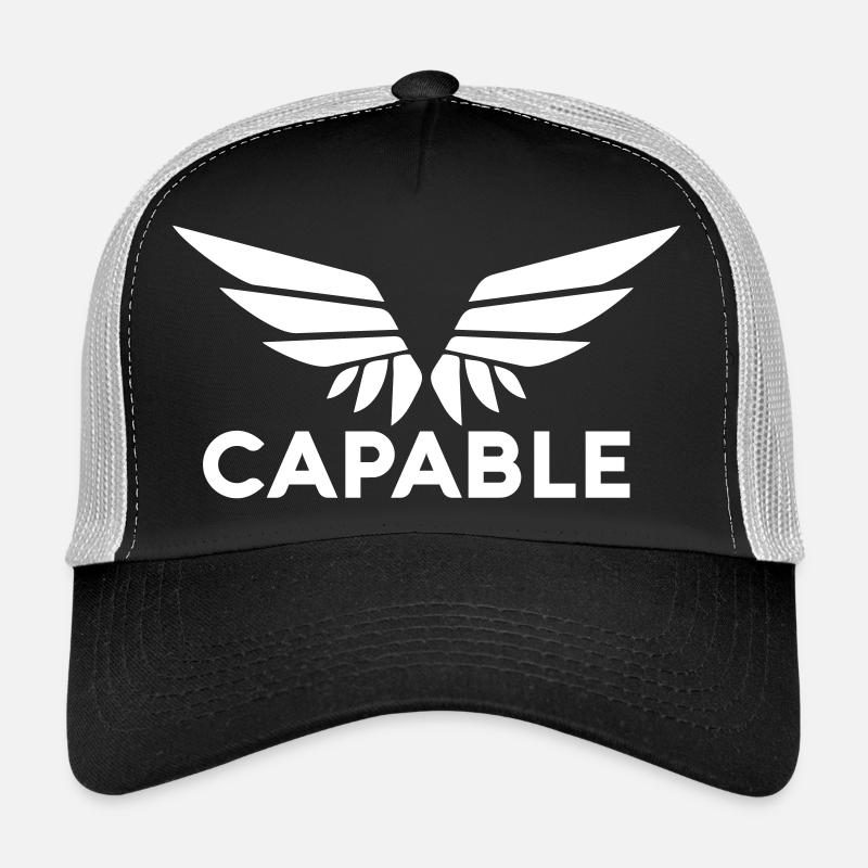 Capable Logo white no sub Trucker Cap