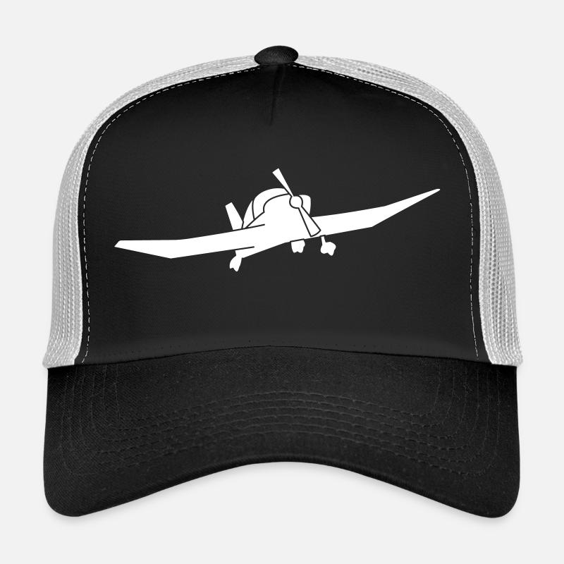 DR400 Robin Flugzeug Geschenk - Trucker Cap - Schwarz/Steingrau