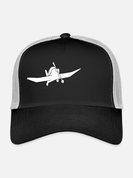 DR400 Robin Flugzeug Geschenk - Trucker Cap - Schwarz/Steingrau