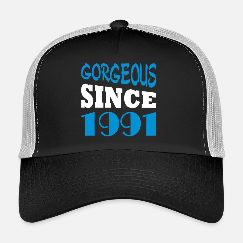 Gorgeous since 1991 - Trucker Cap - Schwarz/Steingrau