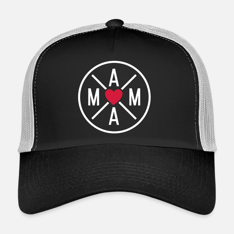 Cercle de maman avec cœur / Changement de couleur Casquette trucker 