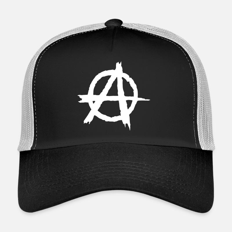 Anarchy - Anarchie - Casquette trucker  - noir/gris pierre
