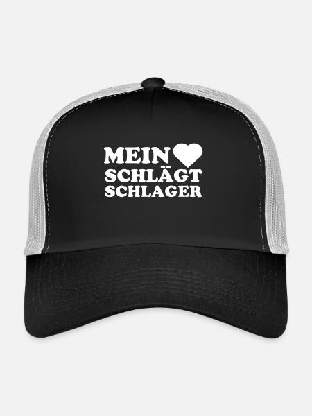 Snapback Cap - Trucker Cap - Schwarz/Steingrau