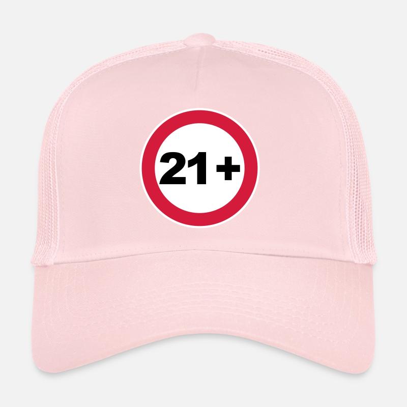21st birthday 21+ Trucker Cap
