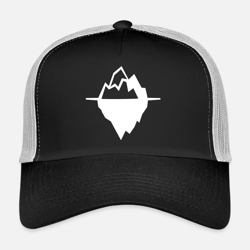 Eisberg Arktis Klimaschutz Erderwärmung Geschenk - Trucker Cap - Schwarz/Steingrau