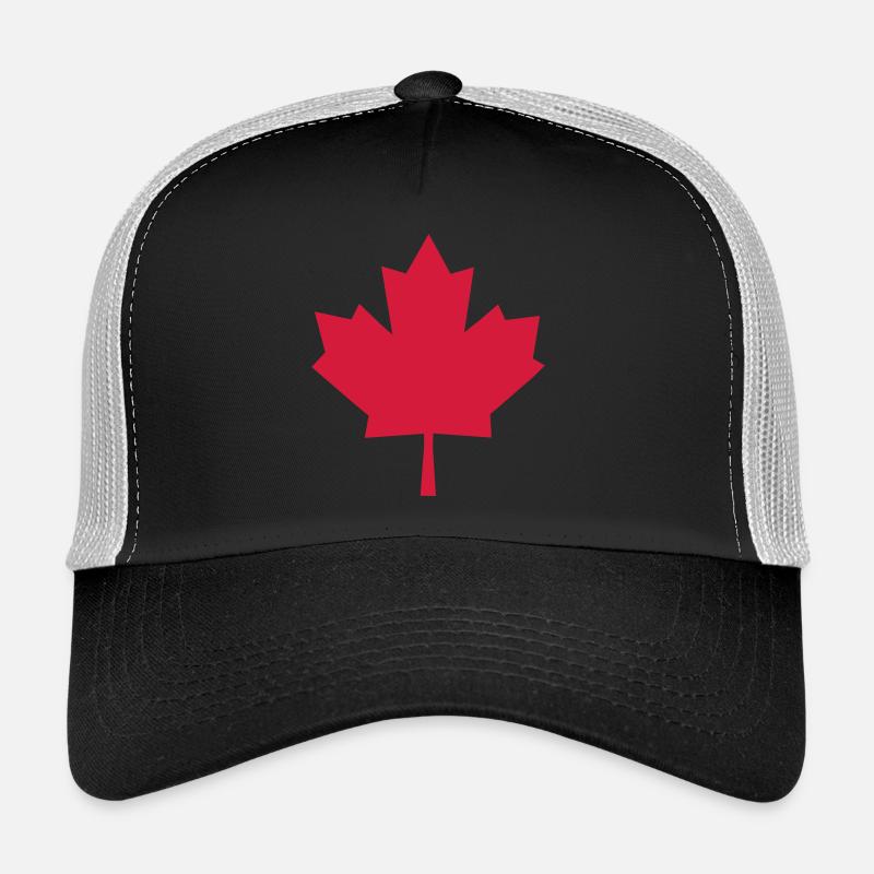 Ahornblatt - Trucker Cap - Schwarz/Steingrau