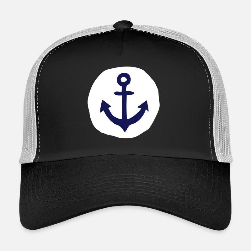anchor - Trucker Cap - black/stone grey