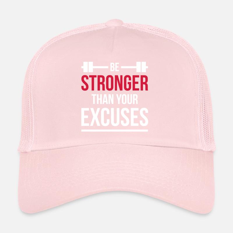 Soyez plus fort que vos excuses EPS blanc de remise en forme Casquette trucker 