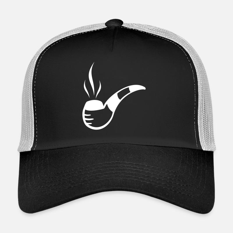 Pfeife mit Rauch bzw. Qualm Trucker Cap