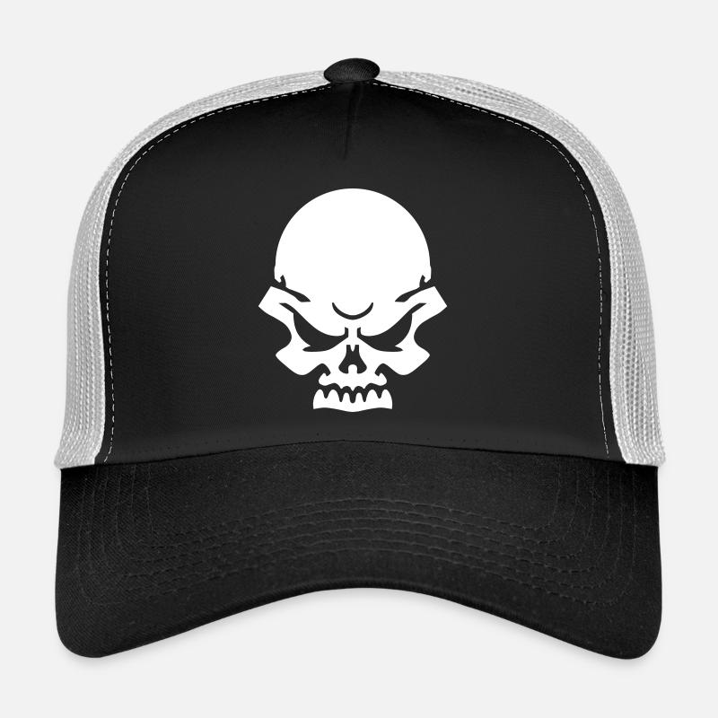 tête de mort - Casquette trucker  - noir/gris pierre