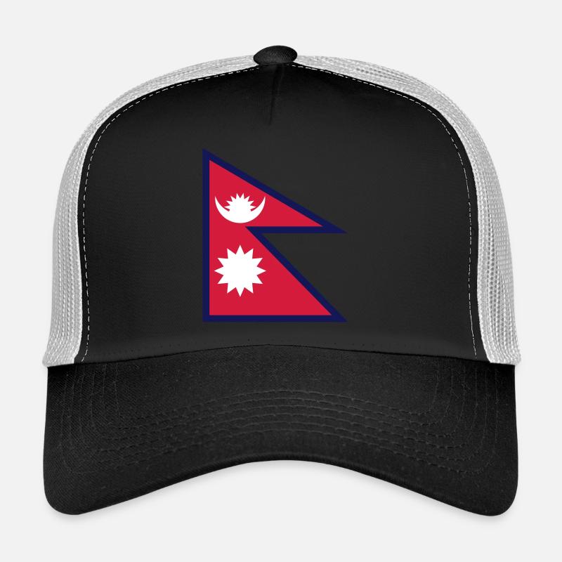 nepal flag Trucker Cap