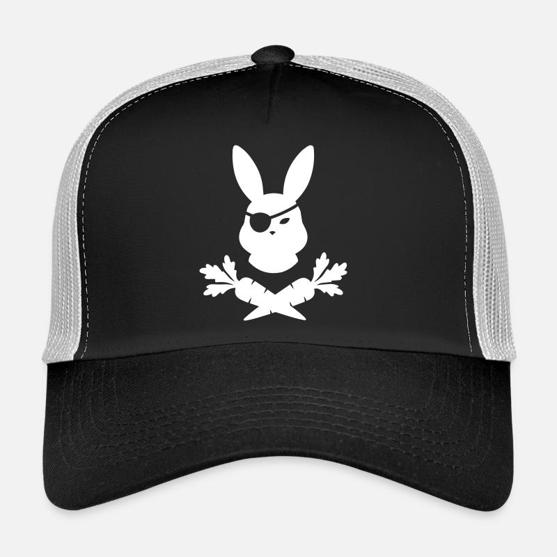 hase pirat - Trucker Cap - Schwarz/Steingrau