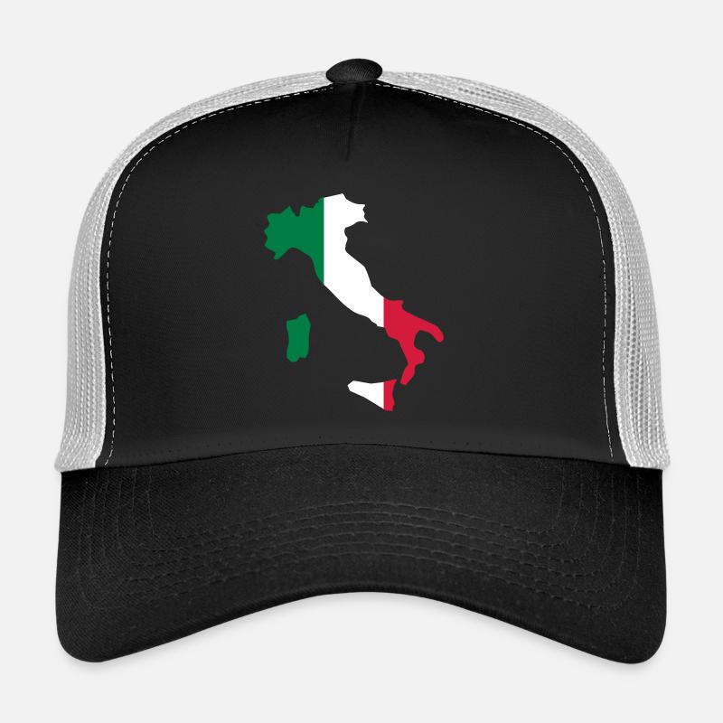 Italy - Casquette trucker  - noir/gris pierre