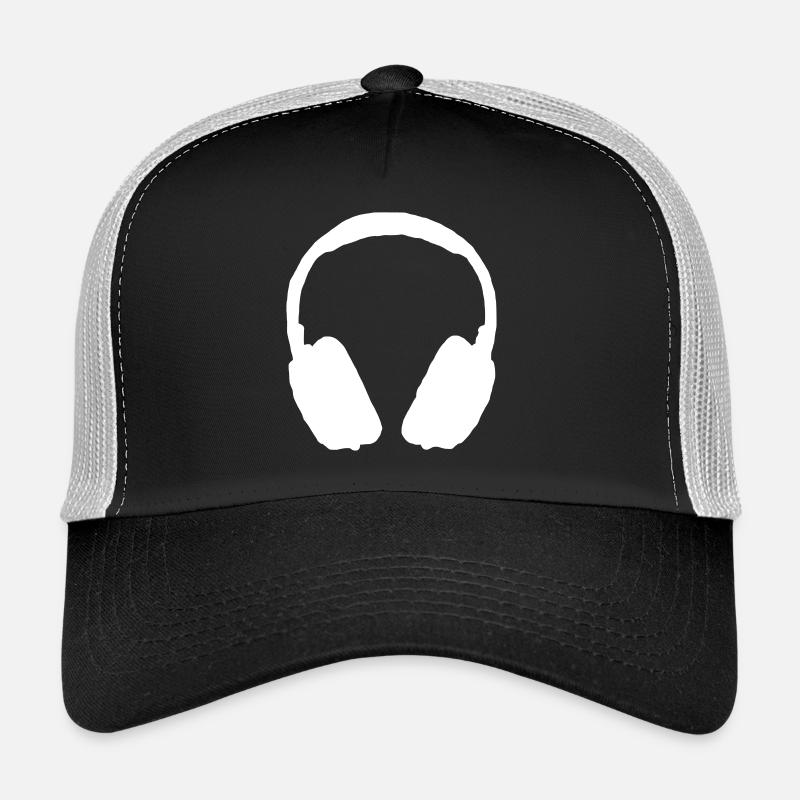 Kopfhörer Musik - Trucker Cap - Schwarz/Steingrau