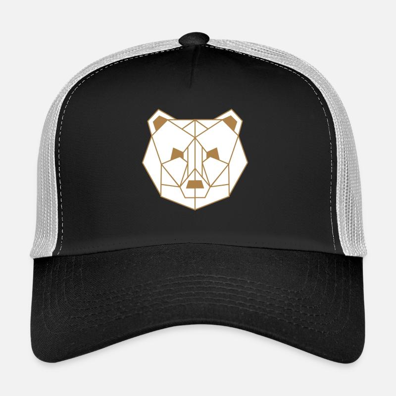 polygones Ours - Casquette trucker  - noir/gris pierre