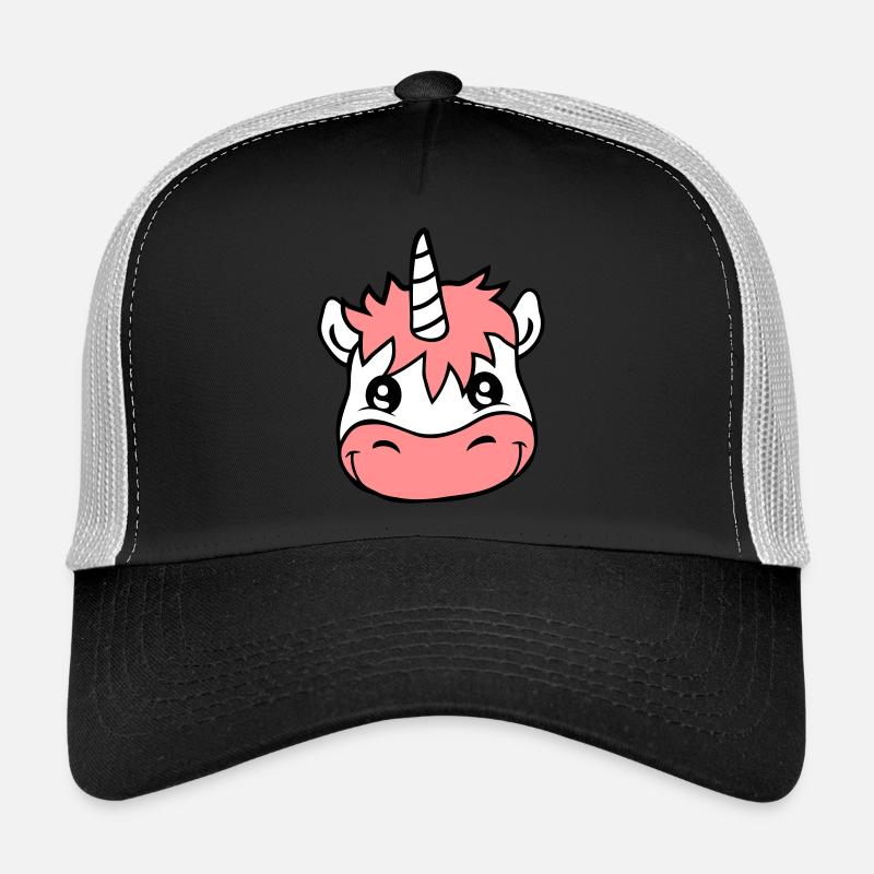 Niedliches Gesicht Einhorn Trucker Cap