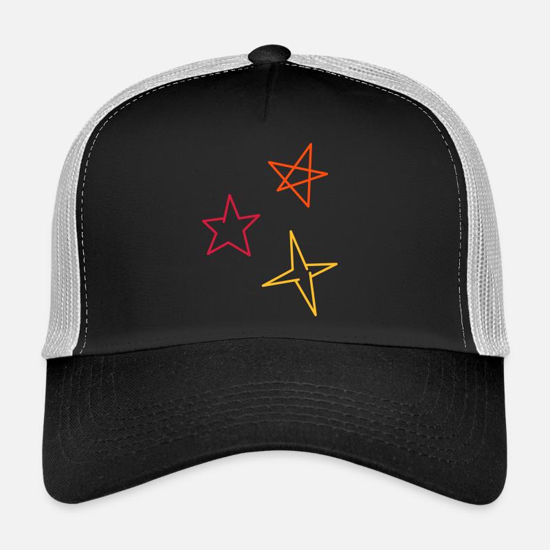 Stars tricolor - Trucker Cap - black/stone grey