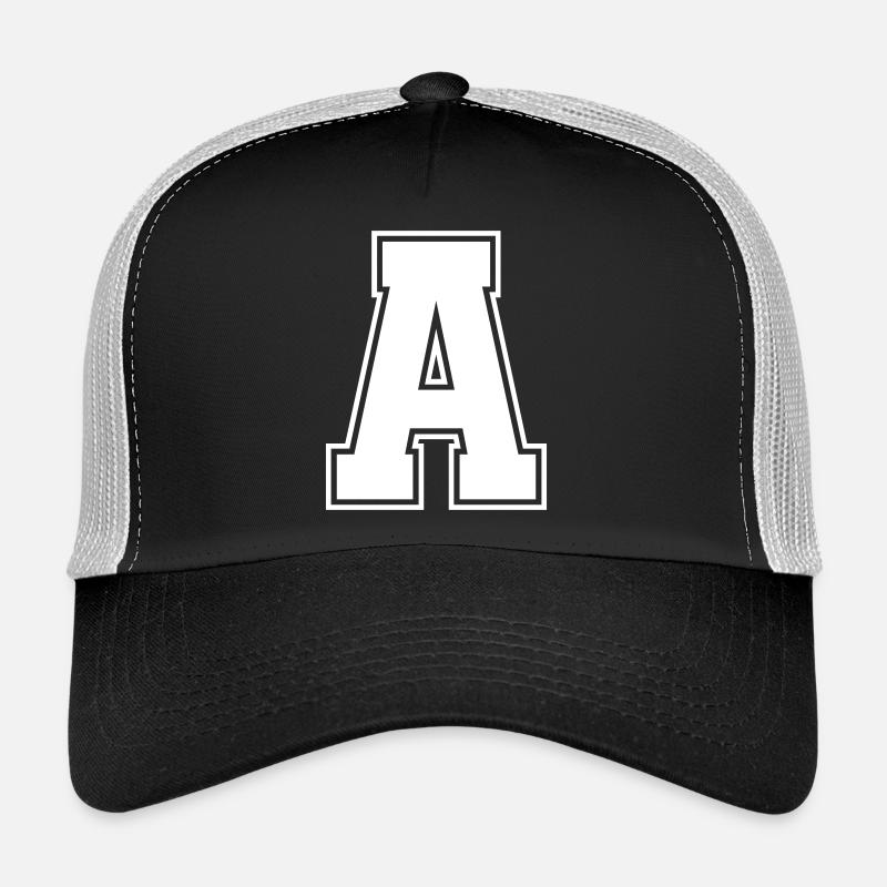 A Buchstabe - Trucker Cap - Schwarz/Steingrau