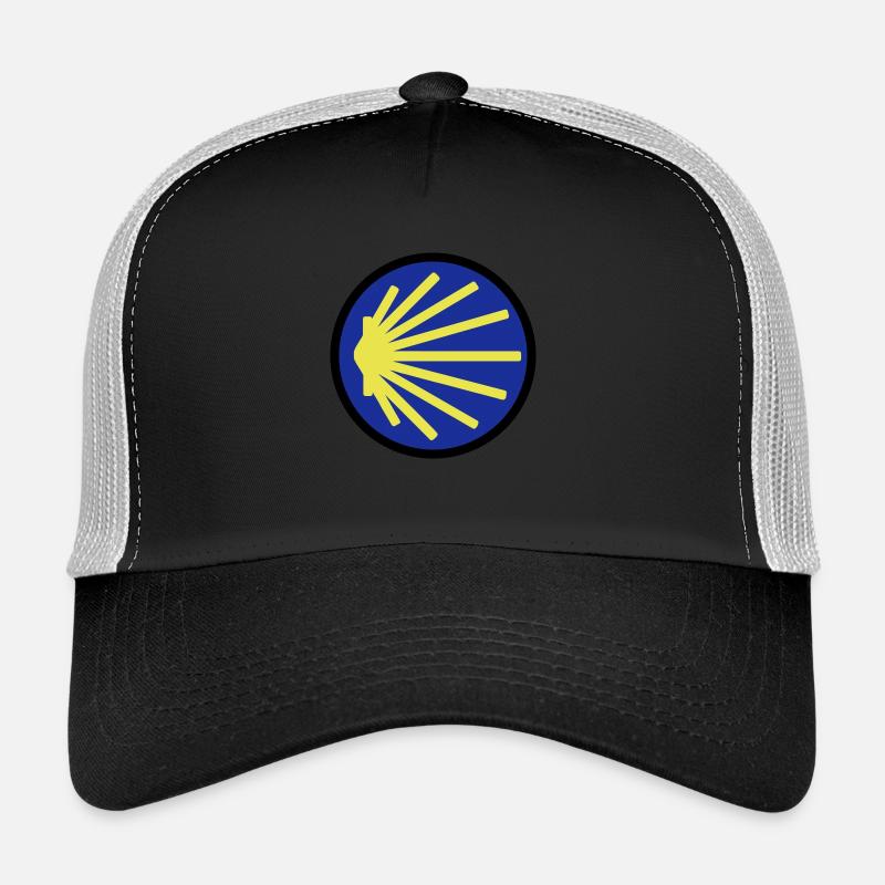 jakobsweg rund - Trucker Cap - Schwarz/Steingrau