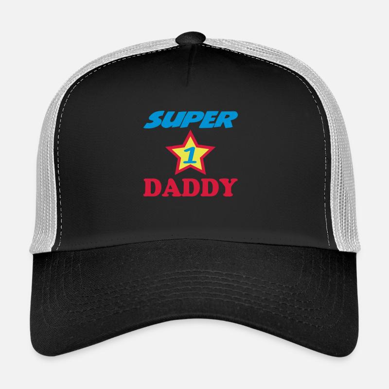 SUPER PAPA - Trucker Cap - Schwarz/Steingrau