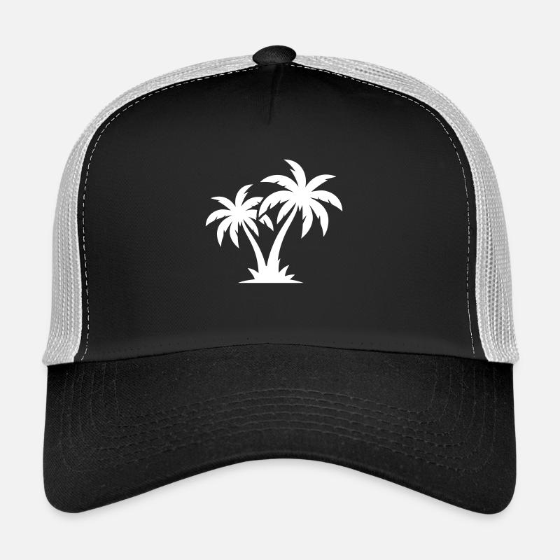 Icône de plage de palmiers Casquette trucker 