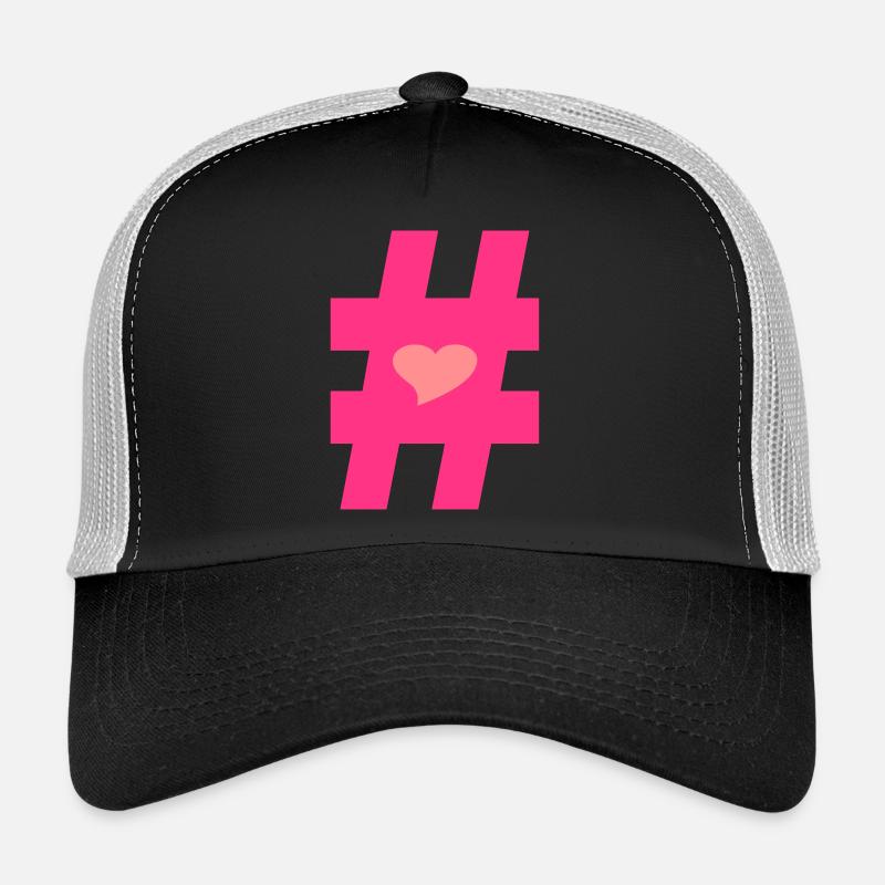 ❤I Love Hashtag-Hashtag Symbol Vector Design❤ Trucker Cap