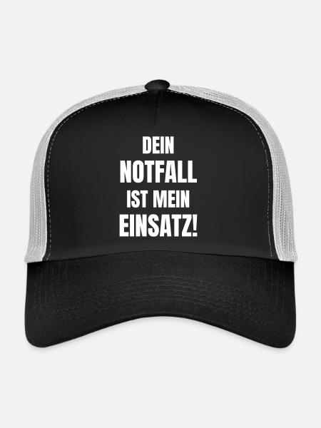 Dein Notfall ist mein Einsatz! - Trucker Cap - Schwarz/Steingrau