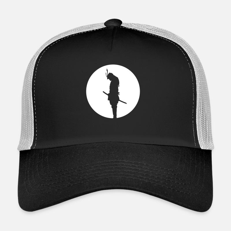 Japan Samurai Warrior - silhouette (Japan flag) Casquette trucker 