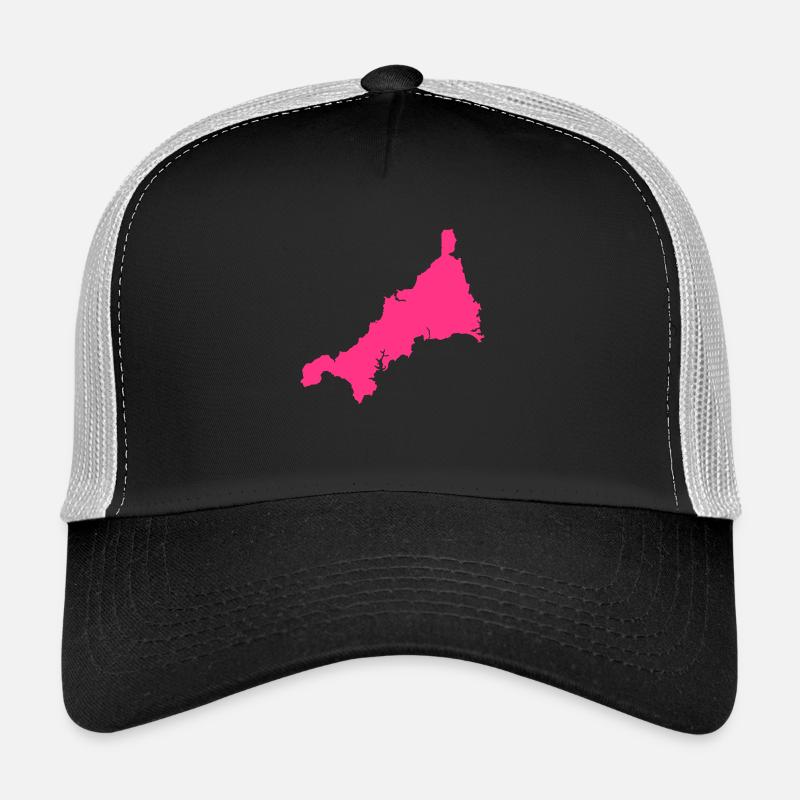 Cornwall UK County - Trucker Cap - black/stone grey
