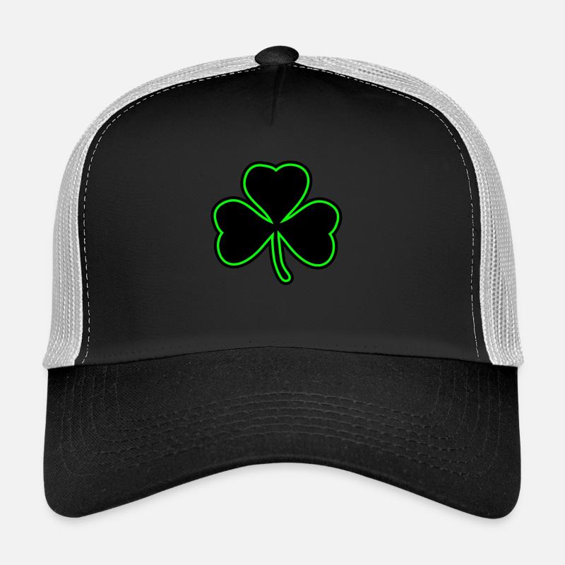 trèfle trois feuilles porte-bonheur symbole vert plante Casquette trucker 