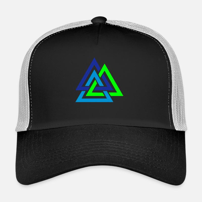 wotan viking symbol - Trucker Cap - Schwarz/Steingrau