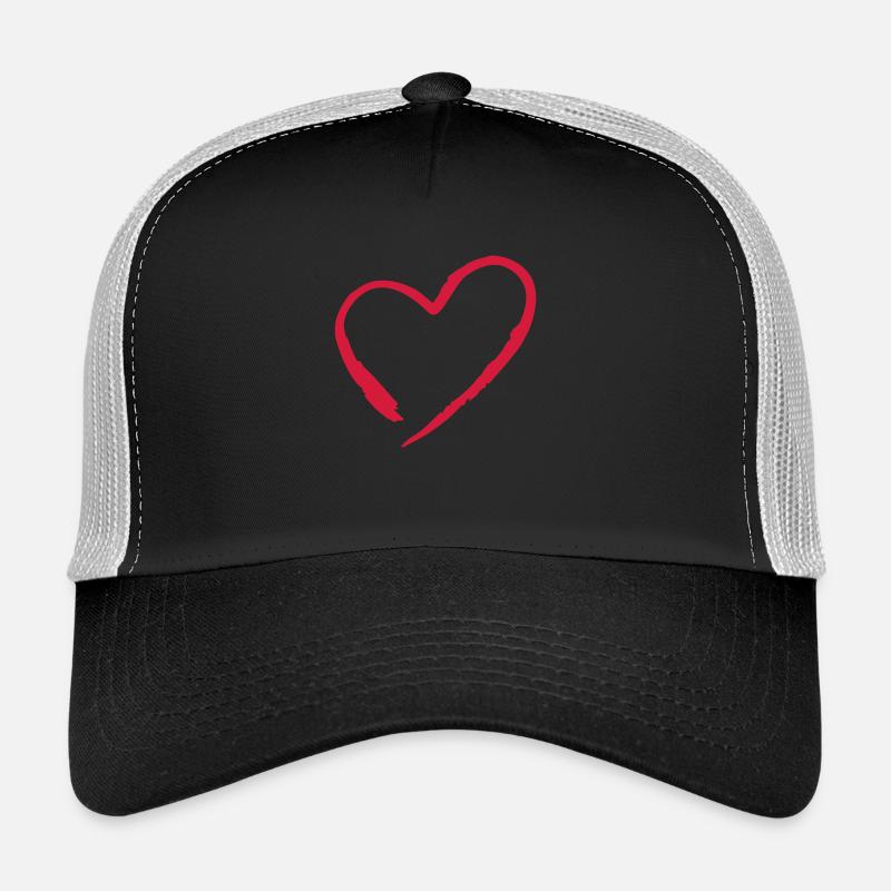 heart - Trucker Cap - black/stone grey