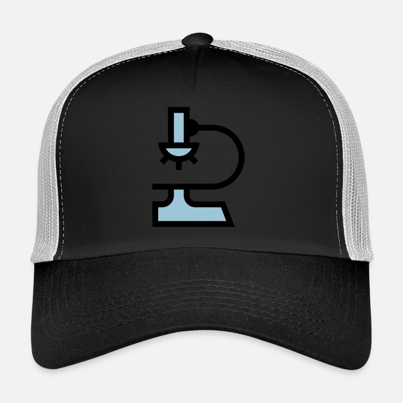 Microscope de laboratoire - Casquette trucker  - noir/gris pierre
