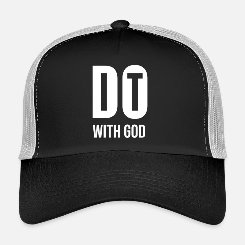 Faites-le avec Dieu - cadeau chrétien cool - Casquette trucker - noir/gris pierre